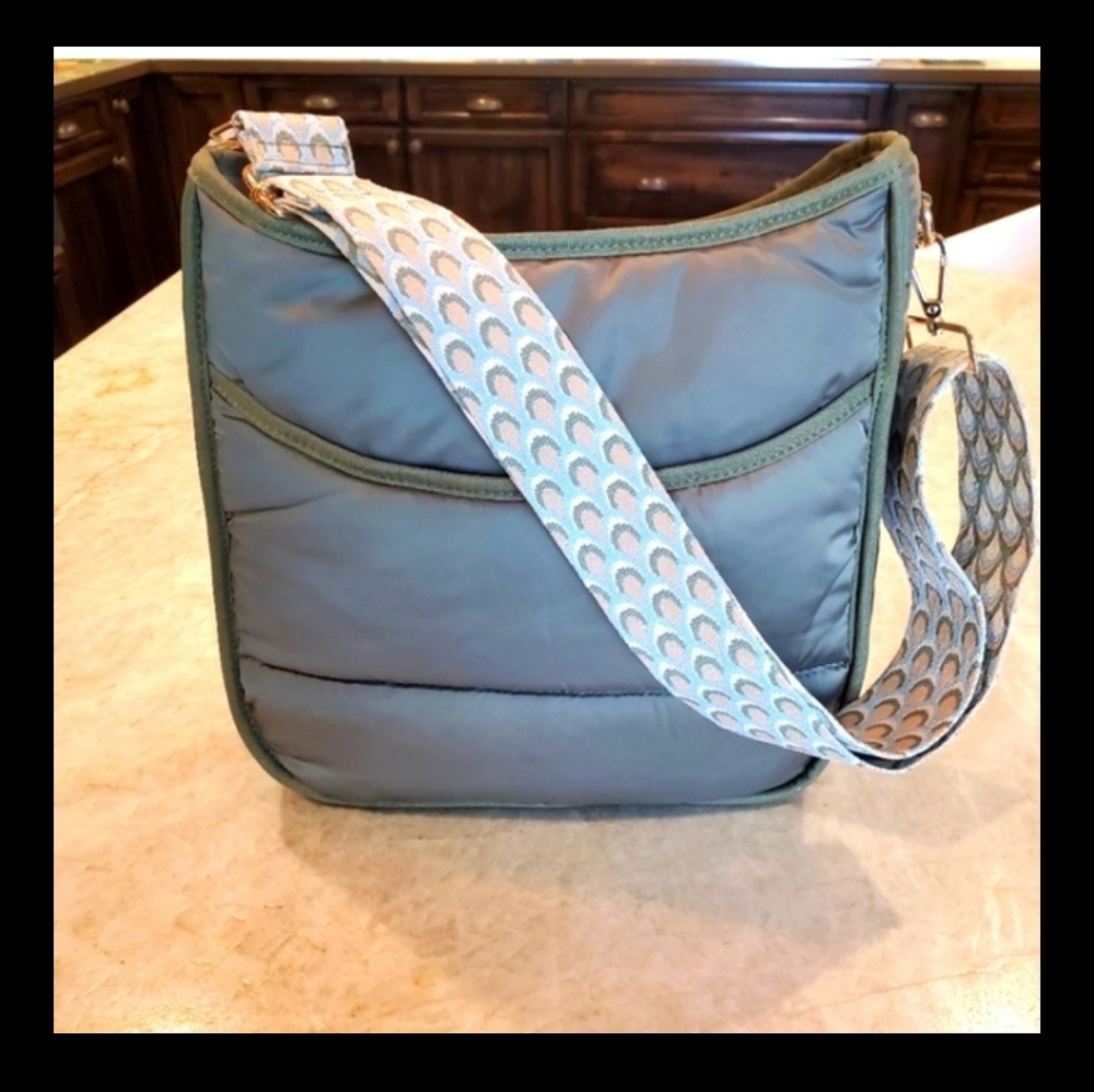 New! Beautiful Ah-dorned Quilted Messenger Bag